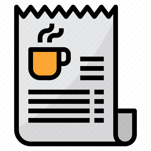 Bill, business, drink, invoice, money, payment, receipt icon - Download on Iconfinder