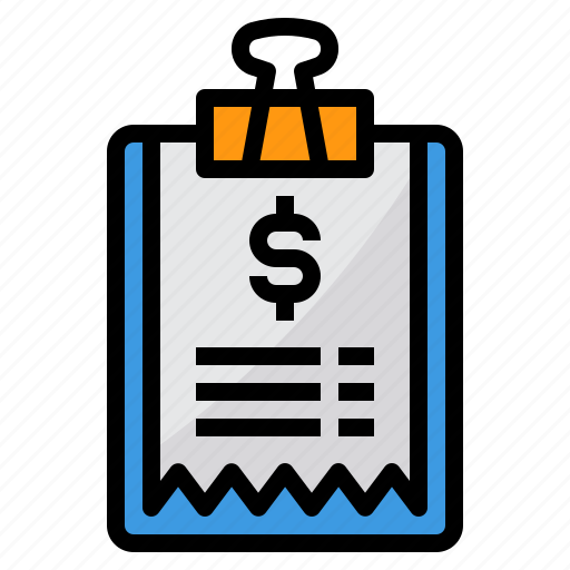 Bill, business, clipboard, invoice, money, payment, receipt icon - Download on Iconfinder