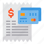 bill, business, card, credit, invoice, payment, receipt 