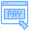 browser, click, pay, payment, online 