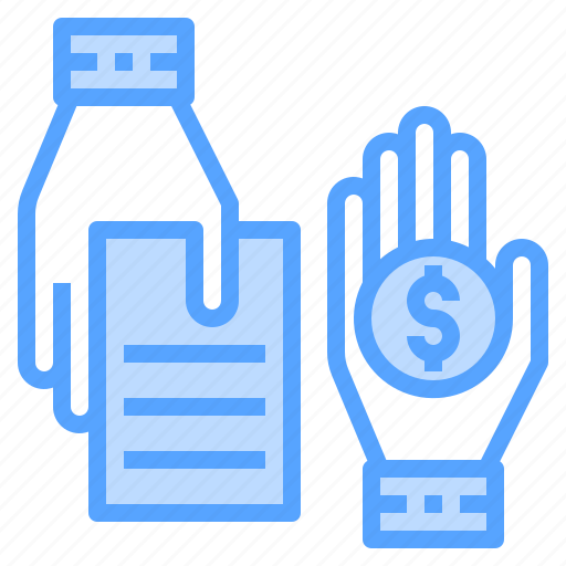 Exchange, payment, bill, money, hand icon - Download on Iconfinder