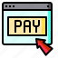 browser, click, pay, payment, online 