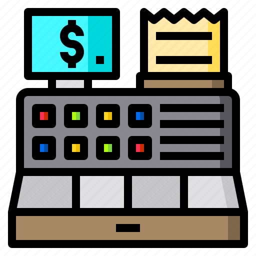 Cashier, calculator, machine, bill, payment, slip icon - Download on Iconfinder