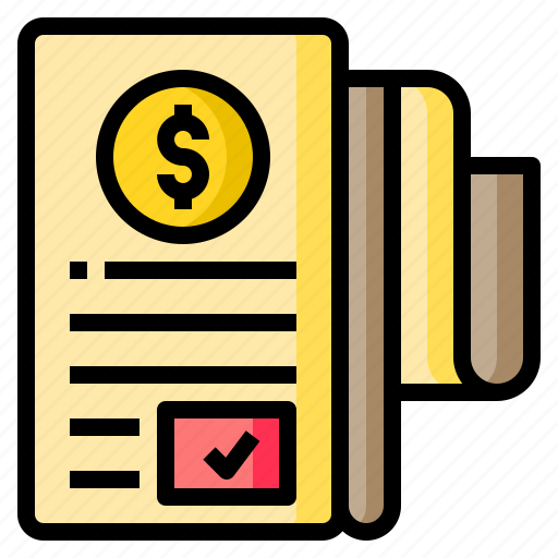 Contract, bill, document, papers, money icon - Download on Iconfinder