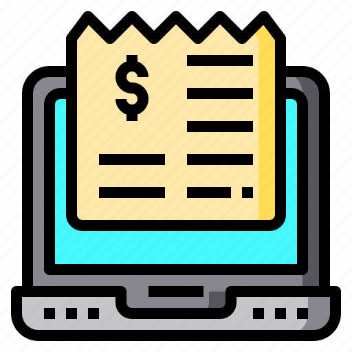 Online, payment, bill, money, finance, laptop icon - Download on Iconfinder