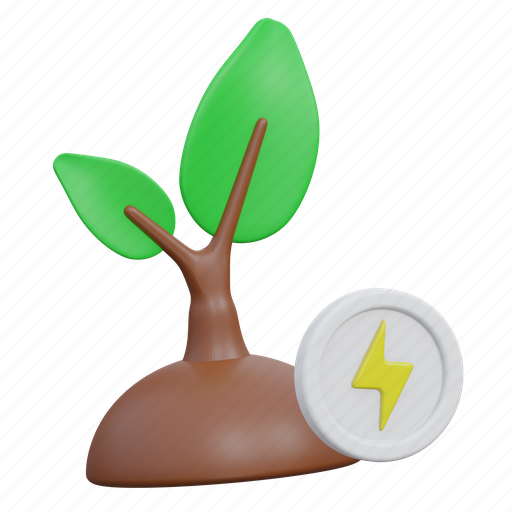 Eco energy, ecology, energy, eco, power, nature, environment 3D illustration - Download on Iconfinder