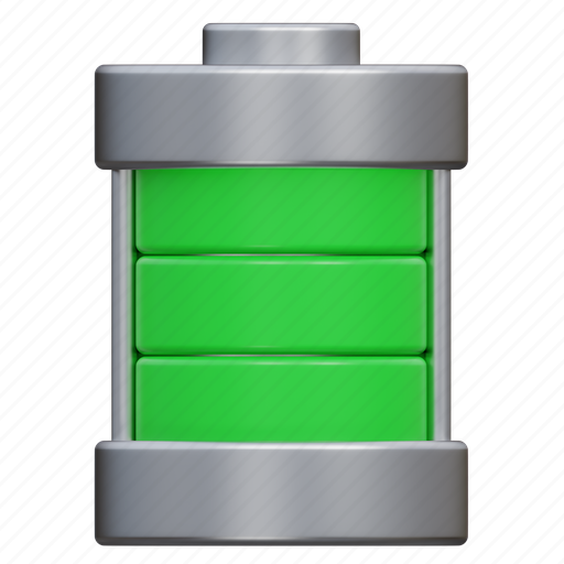 Full battery, charge, full, charging, battery, power, energy 3D illustration - Download on Iconfinder