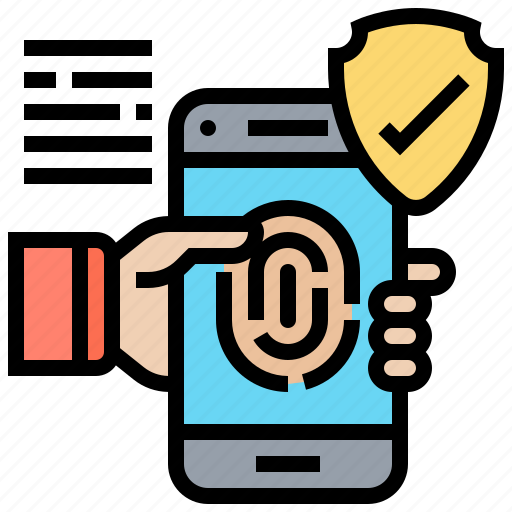 Fingerprint, scan, smartphone, unlocked, verification icon - Download on Iconfinder