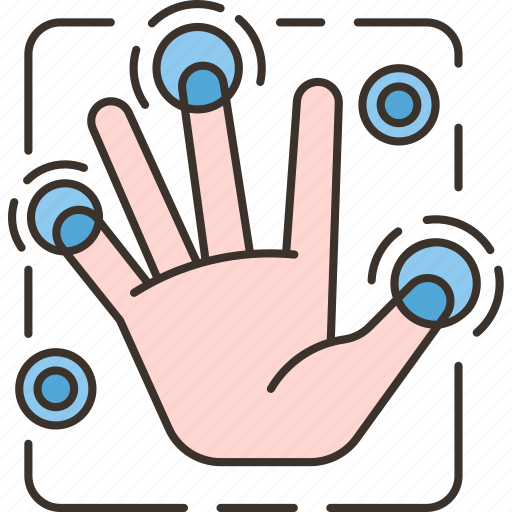 Hand, recognition, sensor, touch, biometric icon - Download on Iconfinder
