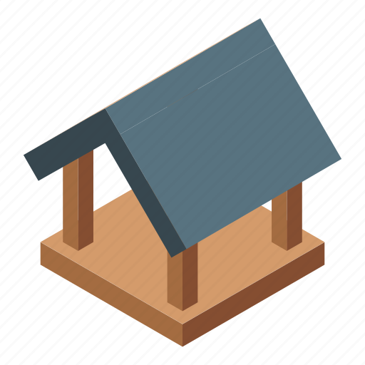 Bird, cartoon, house, isometric, roof, silhouette, tree icon - Download on Iconfinder