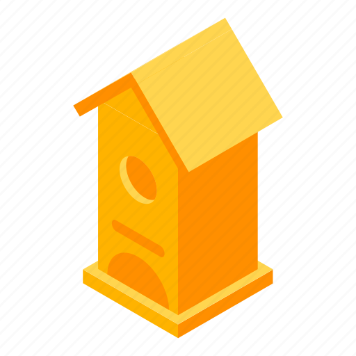 Bird, cartoon, floral, gold, house, isometric, tree icon - Download on Iconfinder