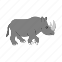 rhinoceros, mammal, animal, zoo, wild
