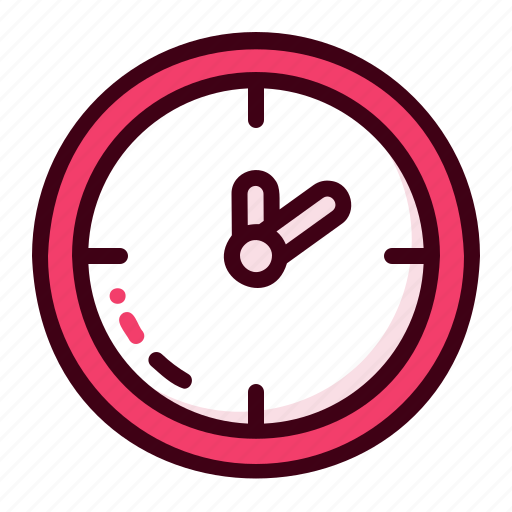 Oclock, time, clock, timing, red, schedule, timer icon - Download on Iconfinder
