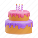 birthday, cake, present, party, celebration, dessert, food, decoration 