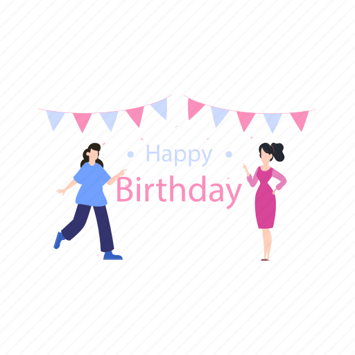 Birthday, girls, party, decoration, celebration icon - Download on Iconfinder