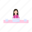 female, birthday, cake, candles, party 
