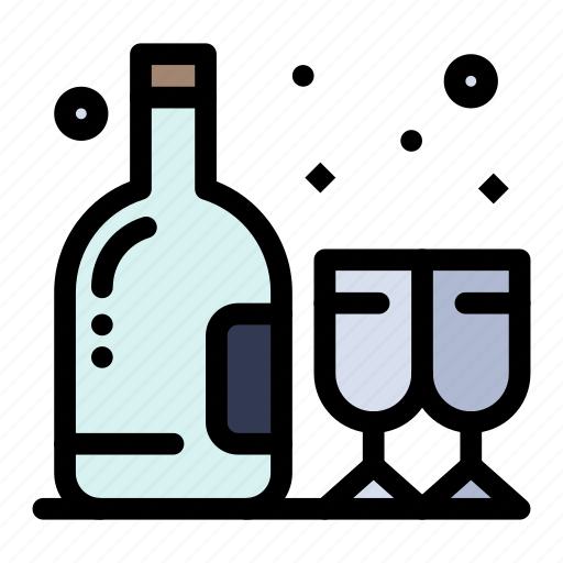 Alcohol, birthday, bottle, glass icon - Download on Iconfinder