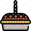 birthday, celebration, decoration, party, pie 