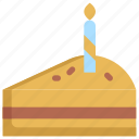 birthday, cake, celebration, cheese, decoration, party, piece