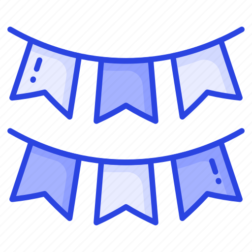 Garlands, buntings, decorations, flags, colorful, carnival, streamers icon - Download on Iconfinder