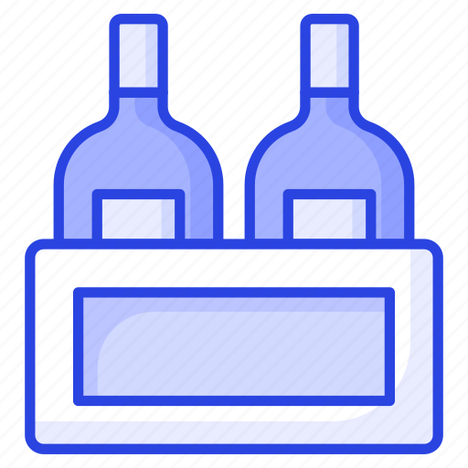 Wine, bottles, crate, whisky, alcohol, drink, champagne icon - Download on Iconfinder