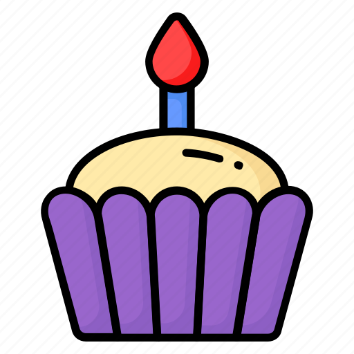 Cupcake, birthday, cake, dessert, sweet, muffin, confectionery icon - Download on Iconfinder