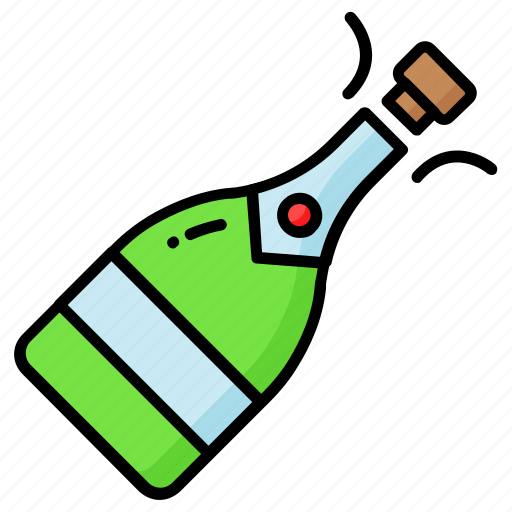 Champagne, wine, alcohol, drink, uncork, beverage, party icon - Download on Iconfinder