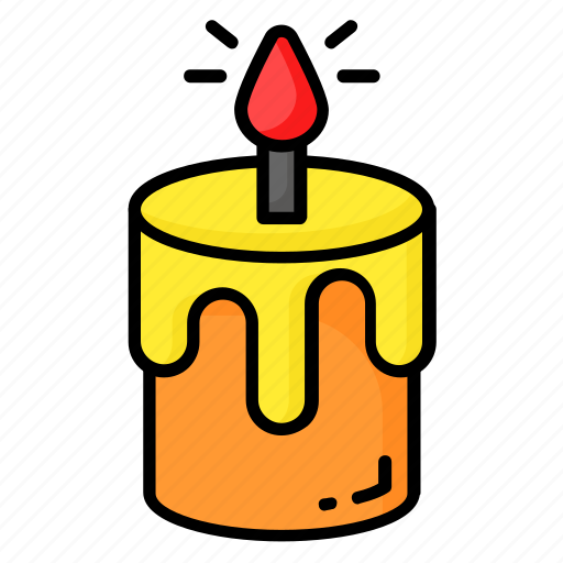 Candle, candlelight, candlestick, fire, flame, birthday, party icon - Download on Iconfinder
