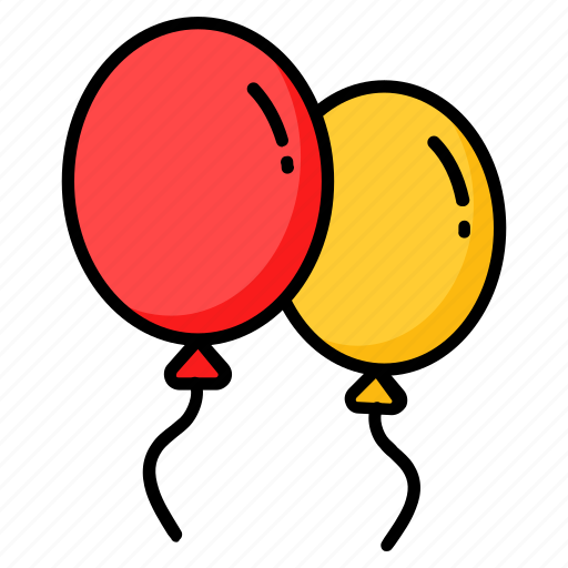 Balloons, helium, bunch, celebration, birthday, party, decorative icon - Download on Iconfinder
