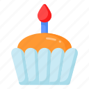 cupcake, birthday, cake, dessert, sweet, muffin, confectionery, food