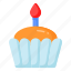 cupcake, birthday, cake, dessert, sweet, muffin, confectionery, food 