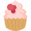 cupcake, cream, baking, confectionery, pastry