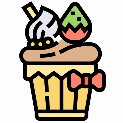Bakery, cream, cupcake, decorated, dessert icon - Download on Iconfinder