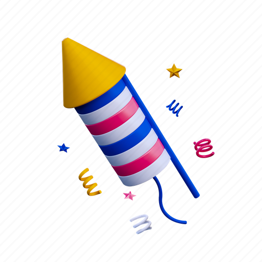 .png, firework, birthday, party, celebration, gift, event 3D illustration - Download on Iconfinder