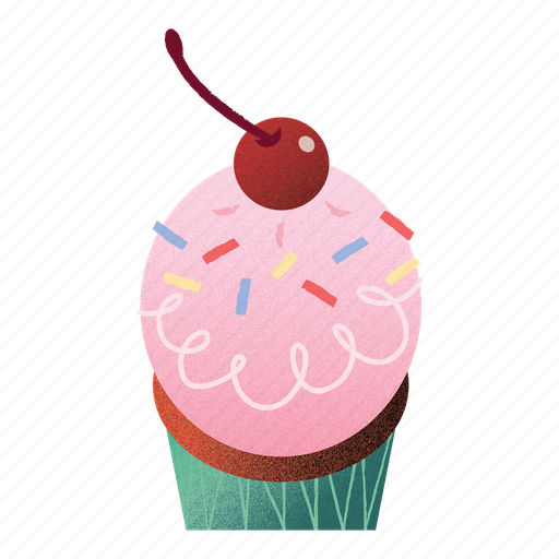 Cupcake, strawberry, dessert, food, bakery, muffin, party icon - Download on Iconfinder