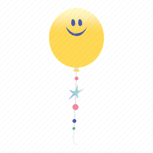 Smiley, balloon, yellow balloon, party, birthday, anniversary, celebration icon - Download on Iconfinder