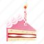 birthday, anniversary, cake, sliced cake, bakery, celebration, party 