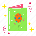 birthday card, invitation, greeting, birthday party, decoration, birthday, party, celebration, cute sticker