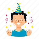 birthday boy, boy, avatar, birthday party, decoration, birthday, party, celebration, cute sticker