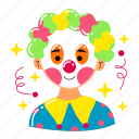 clown, joker, jester, birthday party, decoration, birthday, party, celebration, cute sticker