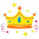 crown, king, queen, birthday party, decoration, birthday, party, celebration, cute sticker