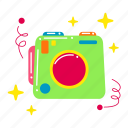 photo, camera, picture, birthday party, decoration, birthday, party, celebration, cute sticker