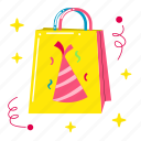 souvenir, paper bag, bag, birthday party, decoration, birthday, party, celebration, cute sticker