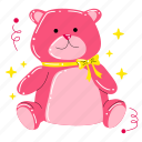 teddy bear, doll, bear, birthday party, decoration, birthday, party, celebration, cute sticker