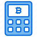 calculator, accounting, bitcoin, currency