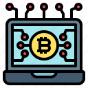 bitcoin, laptop, coding, currency, business 