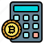 cryptocurrency, digital, money, bitcoin, calculator 