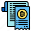document, invoice, bitcoin, cryptocurrency 