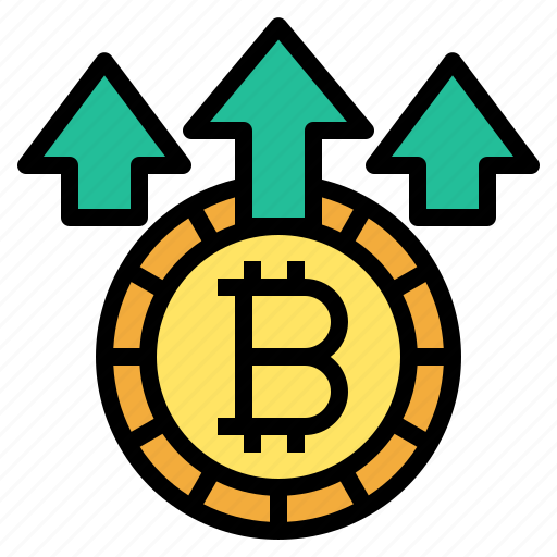 Growth, bitcoin, up, arrows, currency, business icon - Download on Iconfinder