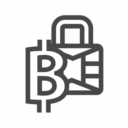 Bitcoin, blockchain, crypto, double, lock, secure icon - Download on Iconfinder